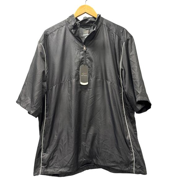 Greg Norman Other - Greg Norman Golf Windbreaker Mens Large Black 1/2 Zip Pullover Activewear NEW